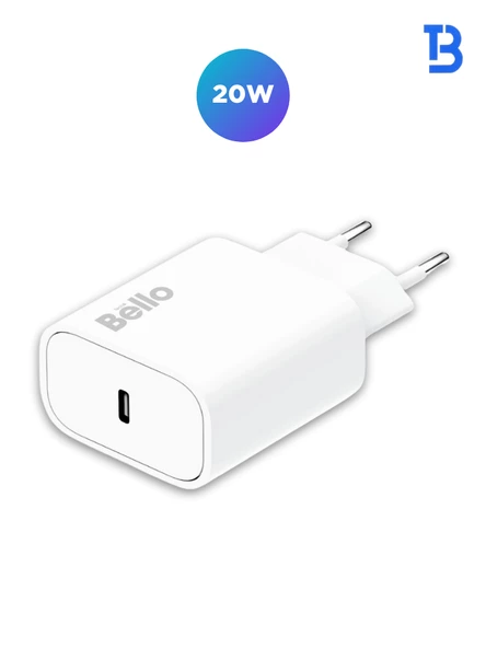 Bello 20W Type-C USB Şarj Cihazı BL-2000 Model Hızlı ve Güvenli Şarj Kompakt Tasarım