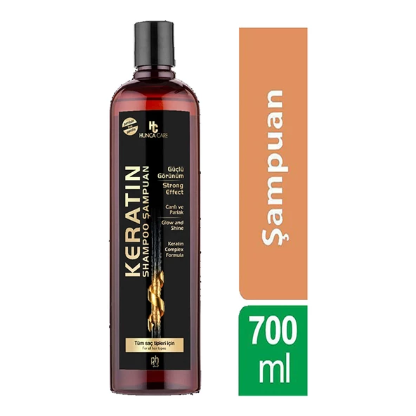 Hunca Care Şampuan Keratin Özlü Canlı ve Parlak Saçlar 700 ml,Keratin