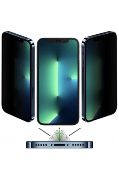 Wontis General Mobile Gm 21 Plus Uyumlu New Edition Privacy Hayalet Cam Ekran Koruyucu Siyah - 4