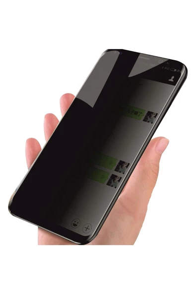 Wontis Vivo X60 Pro Uyumlu Privacy Hayalet Cam Ekran Koruyucu Siyah