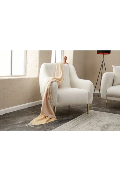Simena Serisi Tekli Koltuk Krem - 2