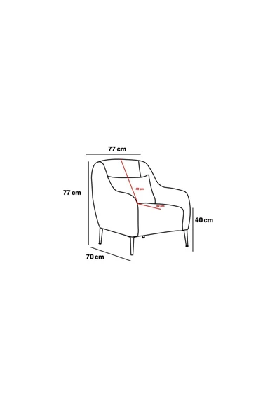 Simena Serisi Tekli Koltuk Krem - 6