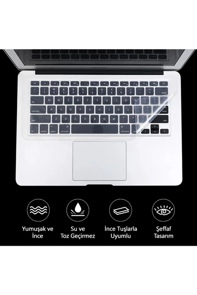 Wontis 15.6 İnç Laptop İçin UYUMLU Premium Şeffaf Silikon Klavye Koruyucu