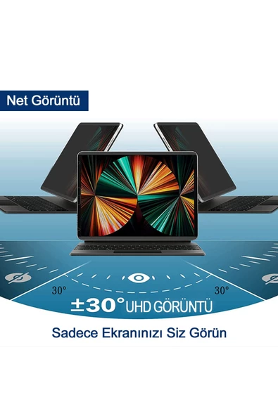 Wontis Samsung Galaxy Book Sm-w720 12.0" Premium Privacy 9h Nano Hayalet Film Temizlik Seti - 3