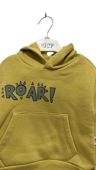 uğurböceğiçocuk Roar Yazı Baskılı Kapuşonlu 2'li Bebek Takım 124459 - 11