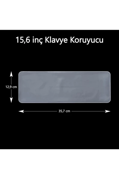 Wontis 15.6 İnç Laptop İçin Premium Şeffaf Silikon Klavye Koruyucu - 5
