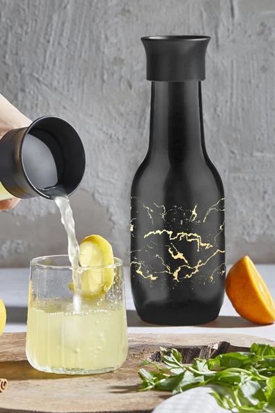 Selka Home - Mermer Desenli Hacı Yatmaz Su Şişesi 1500 ML - 7