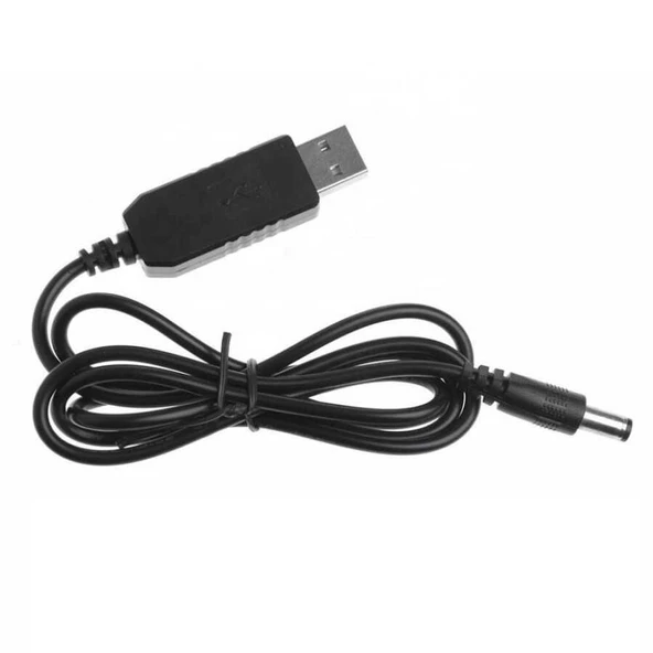 USB 5V - Barrel Jack 12V Voltaj Yükseltici 1m  (Giriş 5V, Çıkış 12V) ürün görseli