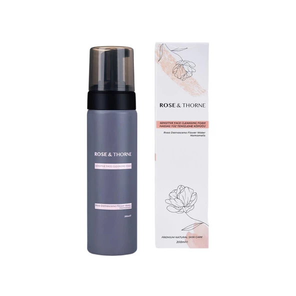 Rose Thorne 200 Ml Hassas Yüz Temizleme Makyaj Yıkama Köpüğü Nemlendirme Hamamelis Gülsuyu Tonik - 5