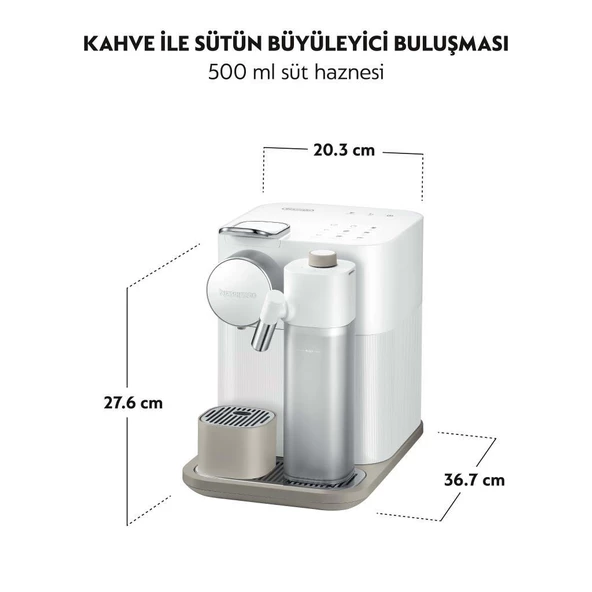 Nespresso F541 Gran Latissima Süt Çözümlü Kapsüllü Kahve Makinesi Beyaz - 3