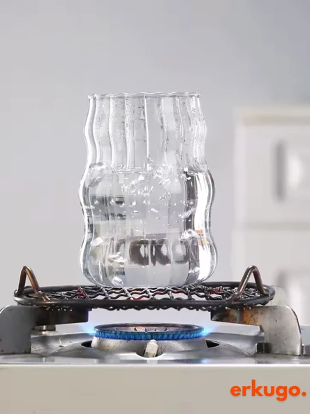 Borosilikat Sunum Bardağı, Kahve Bardağı, Meşrubat Bardağı, Isı Dayanıklı Bardak (550 ml) Straw - Resim 4