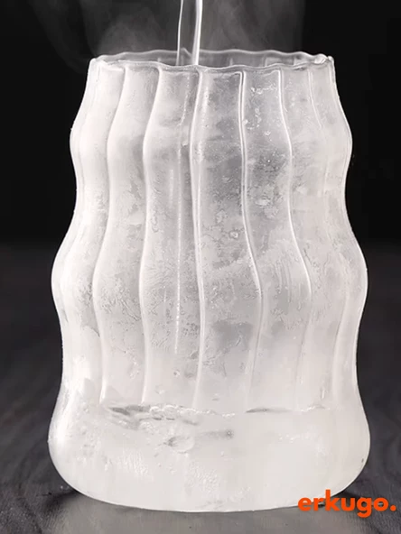 Borosilikat Sunum Bardağı, Kahve Bardağı, Meşrubat Bardağı, Isı Dayanıklı Bardak (550 ml) Straw - Resim 5