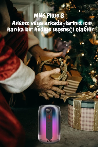 MN6 Pluse 8 Ses Bombası/Son Çıkan/360 ledli Hoparlör/led Işıklı Gece Lambası/hoparlör-BT5.4 - 2