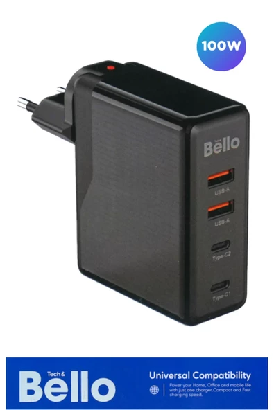 Bt-03 100w 3 Port Usb Type-c Hızlı Şarj Adaptörü