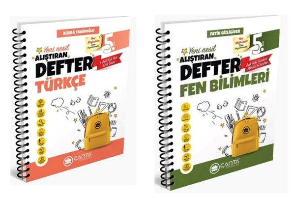 ÇANTA YAYINLARI 5. SINIF TÜRKÇE + FEN BİLİMLERİ OKULA YARDIMCI ÖĞRETEN DEFTER