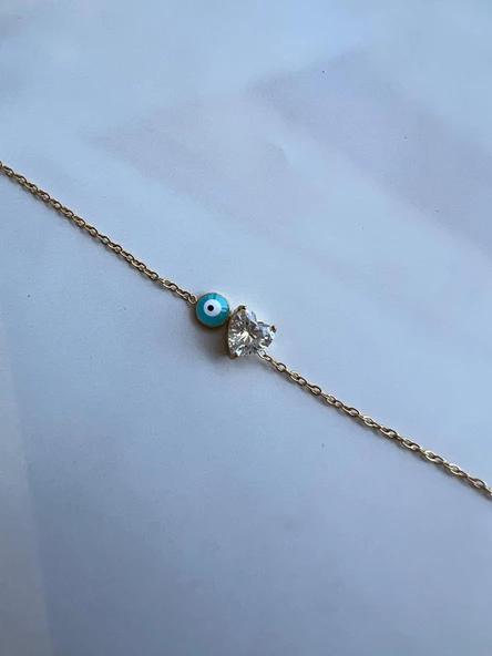 ÇELİK HALHAL MİNİ KALP NAZAR