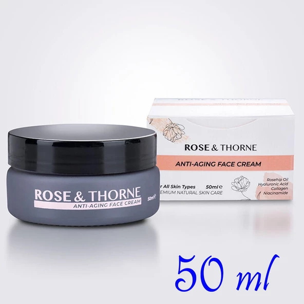 Rose Thorne 50 Ml Yaşlanma Karşıtı Yüz Bakım Kremi Nemlendirici Rosehip Yağ Hyalüronik Asit Kolajen - 6