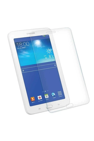 Evdeka Samsung Galaxy Tab 3 T110 Uyumlu Temperli Kırılmaz Tablet Cam Ekran Koruyucu