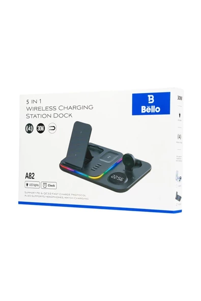 Bello A82 5in1 Wireless Şarj Cihazı 30w - 4