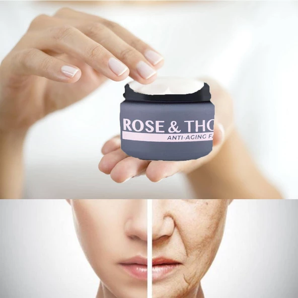 Rose Thorne 50 Ml Yaşlanma Karşıtı Yüz Bakım Kremi Nemlendirici Rosehip Yağ Hyalüronik Asit Kolajen - 2