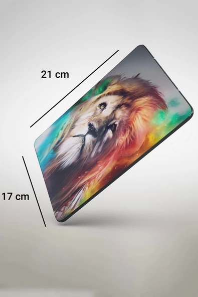SonicTouch Aslan Desenli Kaydırmaz Gaming Oyuncu Masaüstü Dikişsiz Mouse Pad/Ped (Mouse Altlığı) 17x21cm - 2