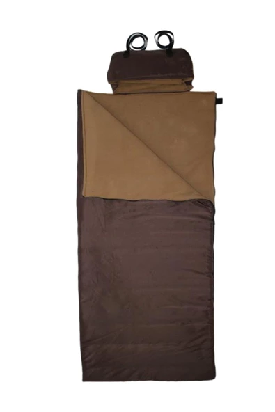 MED ONLİNE Kahverengi Uyku Tulumu(-25 DERECE) Su Geçirmez(215×150 CM) 200 gr Elyaf/180 gr Polar Kamp&deprem - 2