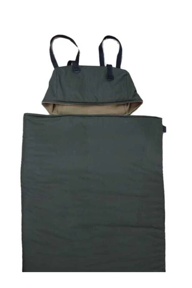 MED ONLİNE Haki Uyku Tulumu (-25 derece) Su Geçirmez(215v75 cm) 220 gr Elyaf 180 gr Polar Kamp deprem - 3