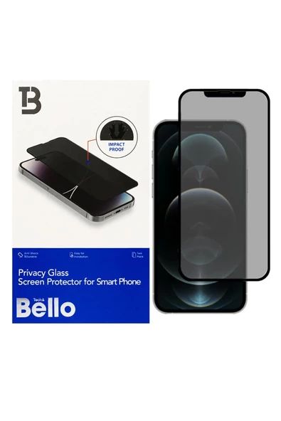 Bello Iphone 12 Pro Max Temperli Hayalet Ekran Koruyucu