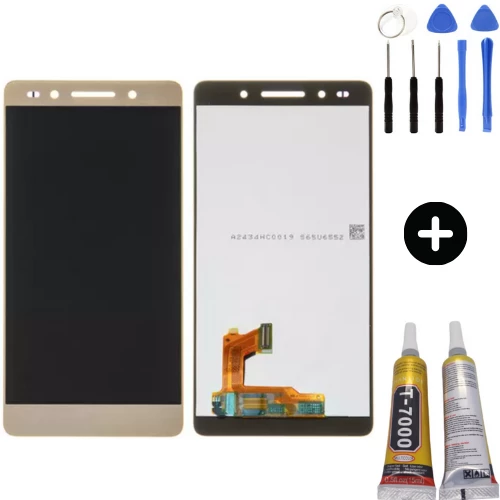 TE Huawei Honor 7 Uyumlu Oled Lcd Ekran Dokunmatik Gold + Montaj Seti