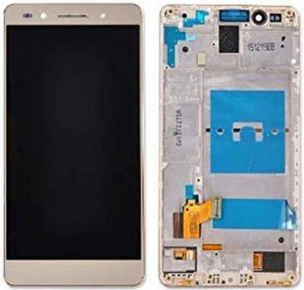 TE Huawei Honor 7 Uyumlu Çıtalı Servis Lcd Ekran Dokunmatik Gold - 1