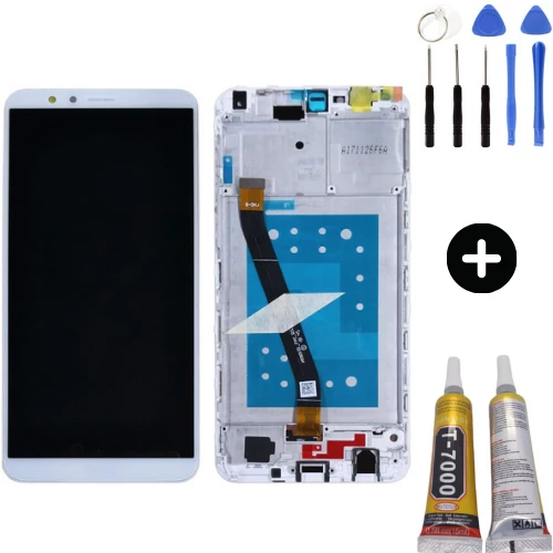 TE Huawei Honor 7X Uyumlu Çıtalı OLED Lcd Ekran Dokunmatik Beyaz  + Montaj Seti ürün görseli 1