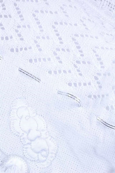 uğurböceğiçocuk Triko Örme Leylek Desenli Kız Çocuk Battaniye - 12