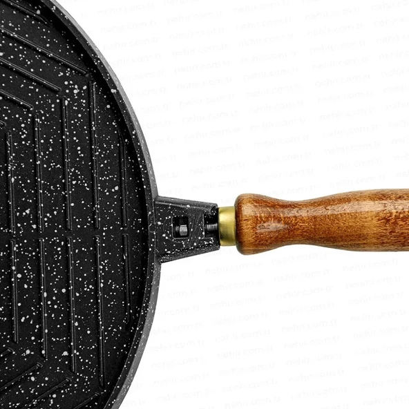 Nehir Alüminyum Döküm Grill-Gözleme Çift Taraflı 36 cm Tava - 3