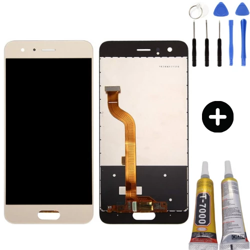 TE Huawei Honor 9 Uyumlu Servis Lcd Ekran Dokunmatik Gold + Montaj Seti