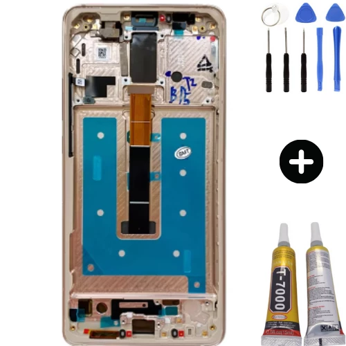 TE Huawei Mate 10 Pro Uyumlu  Çıtalı HK Çıtalı Lcd Ekran Dokunmatik Gold + Montaj Seti - 1