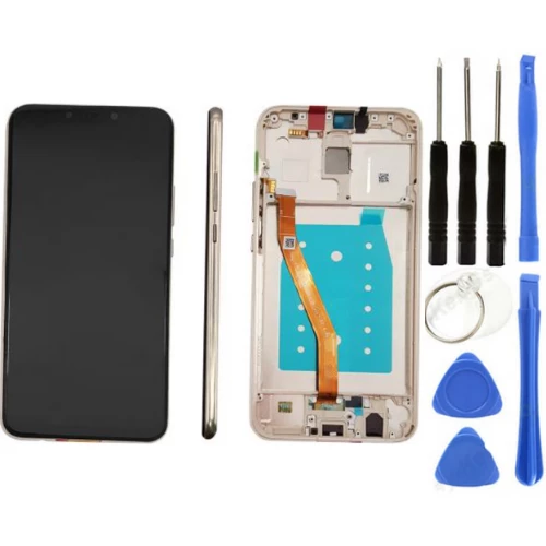 TE Huawei Mate 20 Lite Uyumlu Çıtalı Lcd Ekran Dokunmatik Gold + Tamir Seti