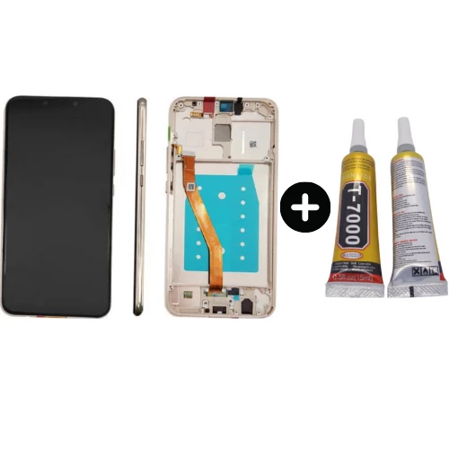 TE Huawei Mate 20 Lite Uyumlu Çıtalı Servis Lcd Ekran Dokunmatik Gold + B7000
