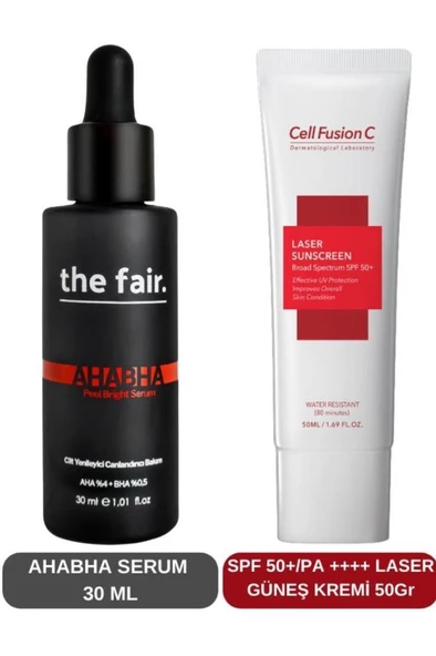 the fair. AHABHA Peeling Asit ve Laser Güneş Kremi Set