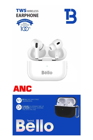 Bl-02 Pro Anc Premium Bluetooth Kulak Içi Kulaklık Kılıf Hediyeli Stereo 5.1 Ios Android Uyumlu - 4