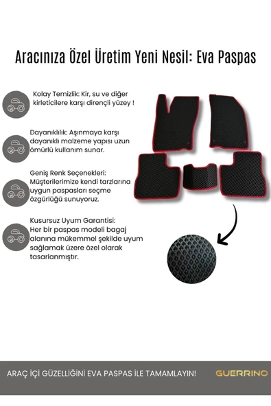 OPEL CORSA D 2006-2014 ARASI ARACA ÖZEL YENİ NESİL EVA MAT OTO BAGAJ HAVUZU - Resim 2