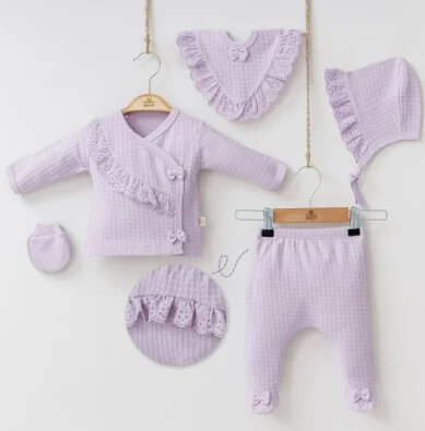 uğurböceğiçocuk Minizeyn Pretty Girl 5'li Kız Bebek Takım 7031 - 4
