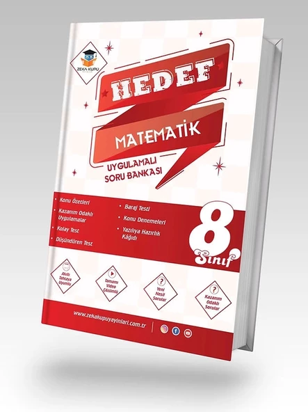 ZEKA KÜPÜ YAYINLARI 8. SINIF HEDEF MATEMATİK UYGULAMALI SORU BANKASI