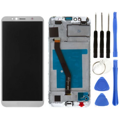 TE Huawei Y6 2018 Uyumlu Çıtalı OLED Lcd Ekran Dokunmatik Beyaz+ Tamir Seti