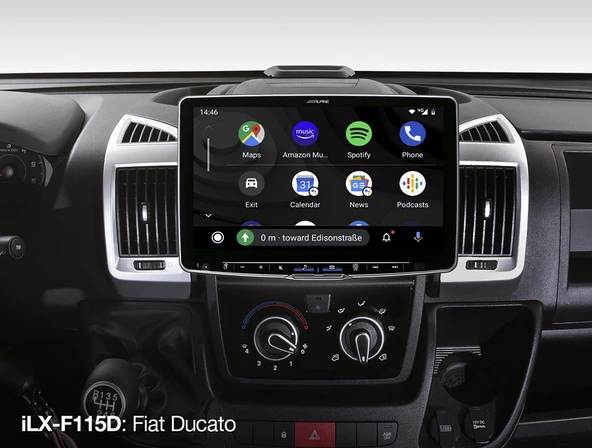 ALPINE ILX-F115 DAB+, Apple CarPlay ve Android Auto Özelliğin sahip 1 DIN  11-Inch Medya Alıc - 5