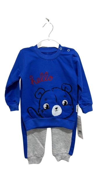 uğurböceğiçocuk Hello Ayı Desenli 2'li Bebek Takım 209 - 5