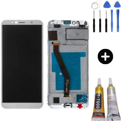 TE Huawei Y6 2018 Uyumlu Çıtalı Lcd Ekran Dokunmatik Beyaz+ Montaj Seti ürün görseli 1