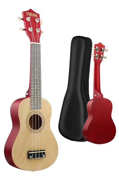 Midex UKX-233NT Naturel Concert Ukulele (Askı Çanta Metod Pena) - 2