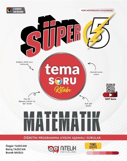 Nitelik Yayınları 5.SINIF SÜPER MATEMATİK TEMA SORU KİTABI