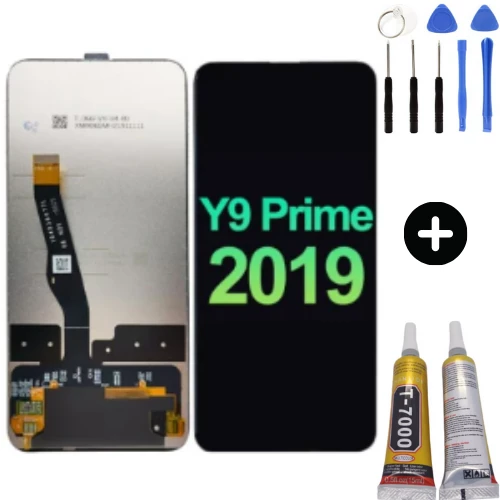 TE Huawei Y9 Prime 2019 Uyumlu Lcd Ekran Dokunmatik Siyah + Montaj Seti
