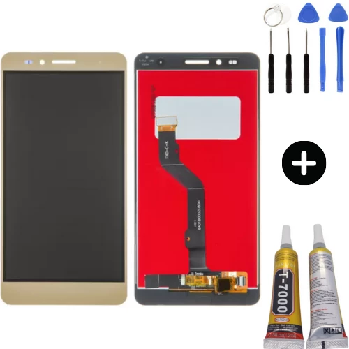 TE Huawei Honor 5X Uyumlu HK Lcd Ekran Dokunmatik Gold + Montaj Seti - 1
